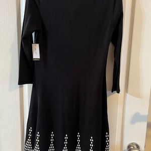 Nine West 3/4 Sleeves Black Dress (New)